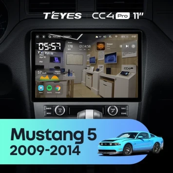 Штатная магнитола Teyes CC4 Pro 8/128 Ford Mustang 5 S-197 (2009-2014) F1 (11")
