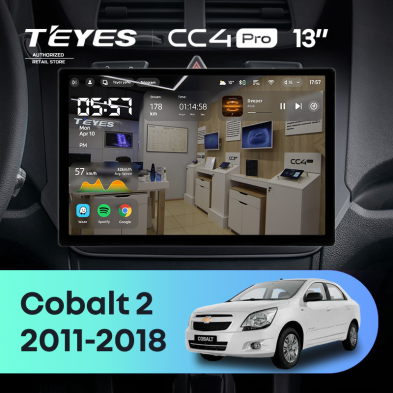 Штатная магнитола Teyes CC4 Pro 8/128 Chevrolet Cobalt 2 (2011-2018) (13&quot;)