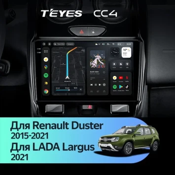 Штатная магнитола Teyes CC4 8/128 Renault Duster (2015-2021) F1