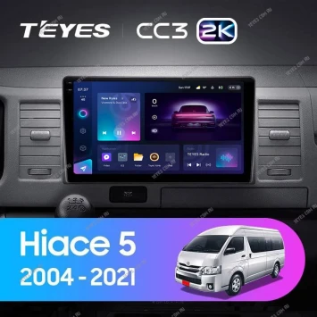 Штатная магнитола Teyes CC3 2K 4/32 Toyota Hiace XH10 H200 (2004-2021)