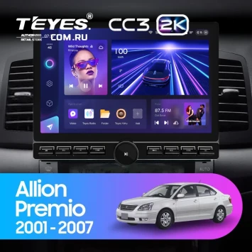 Штатная магнитола Teyes CC3 2K 6/128 Toyota Allion (2001-2007) (13" с кнопками)
