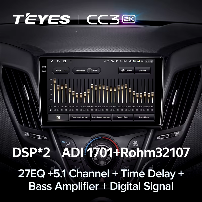 Штатная магнитола Teyes CC3 2K 4/64 Hyundai Veloster FS (2011-2017) Тип-B