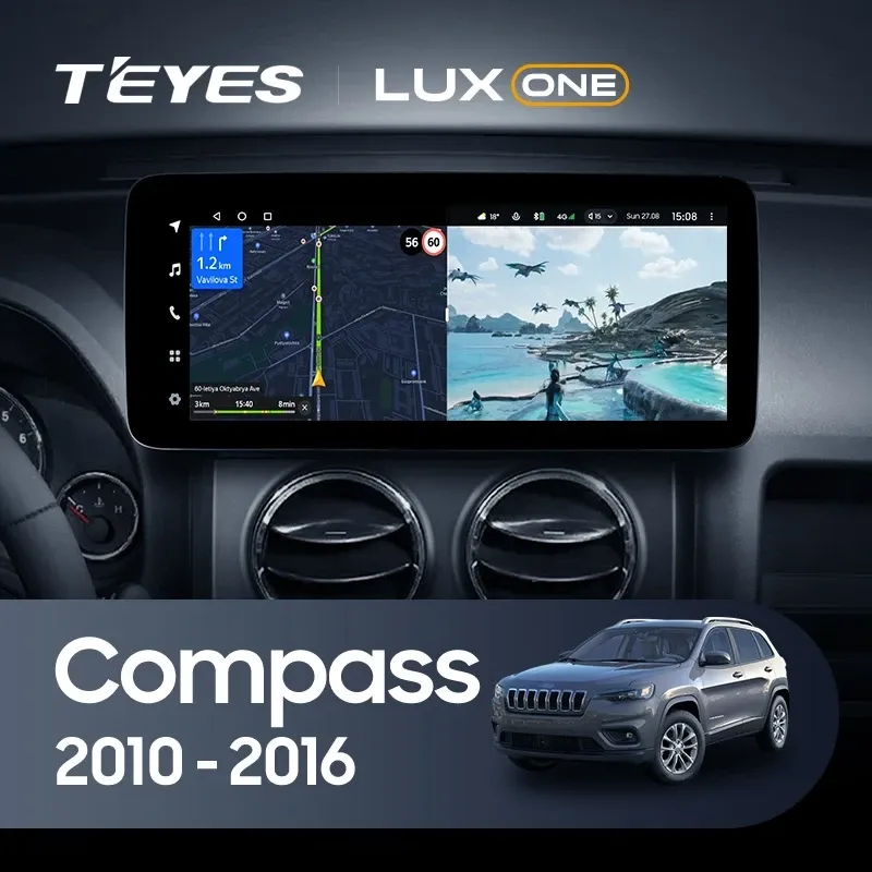 Штатная магнитола Teyes LUX ONE 6/128 Jeep Compass MK (2010-2016)