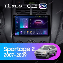 Штатная магнитола Teyes CC3 2K 6/128 Kia Sportage 2 (2007-2009)