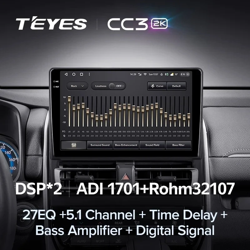 Штатная магнитола Teyes CC3 2K 4/32 Toyota Innova 2 (2015-2023)