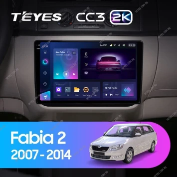 Штатная магнитола Teyes CC3 2K 6/128 Skoda Fabia 2 (2007-2014)