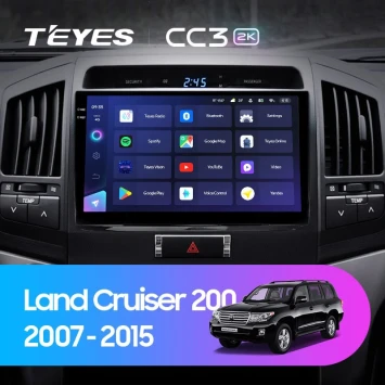 Штатная магнитола Teyes CC3 2K 6/128 Toyota Land Cruiser 200 (2007-2015) F1