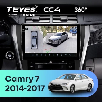 Штатная магнитола Teyes CC4 360 8/128 Toyota Camry 7 XV 50 55 (2014-2017) (черно-серая) F1