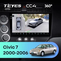 Штатная магнитола Teyes CC4 360 8/128 Honda Civic 7 (2000-2006) F1