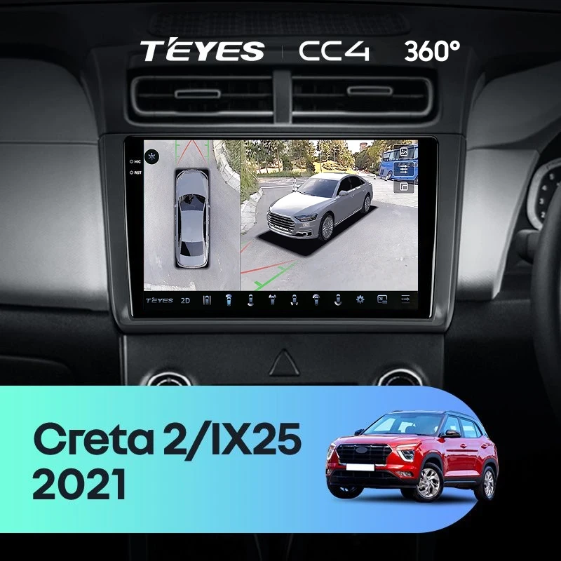 Штатная магнитола Teyes CC4 360 8/128 Hyundai Creta 2 (2021-2022) (матовая) F1