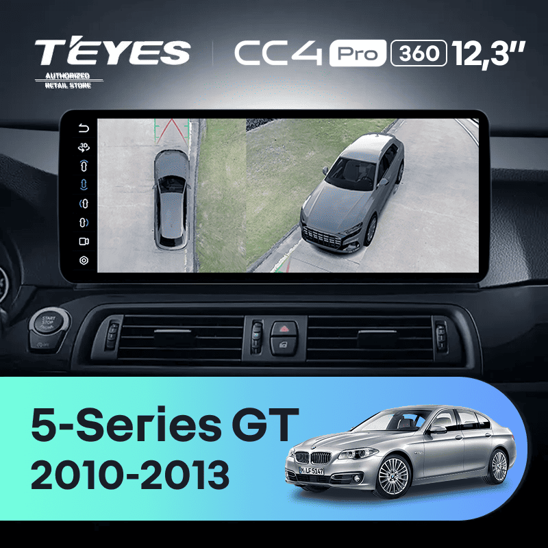 Штатная магнитола Teyes CC4 Pro 12.3" 360 8/128 BMW 5-Series Gran Turismo F07 (CIC) (2010-2013) Universal