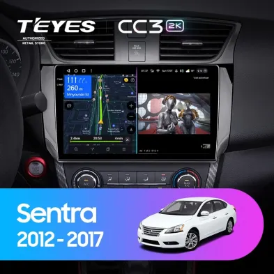 Штатная магнитола Teyes CC3 2K 360 6/128 Nissan Sentra B17 (2012-2017)