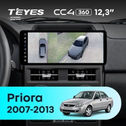 Штатная магнитола Teyes CC4 12.3" 360 8/128 LADA Priora 1 (2007-2013) F1