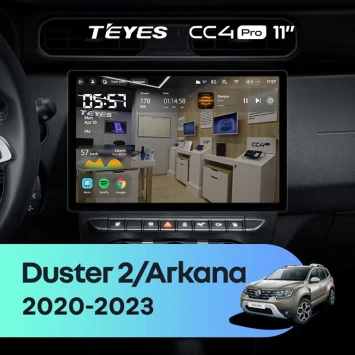 Штатная магнитола Teyes CC4 Pro 12/256 Renault Duster HM 2 (2020-2023) F1 (11")