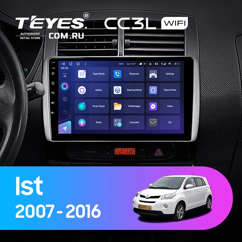 Штатная магнитола Teyes CC3L WiFi 2/32 Toyota Ist XP110 (2007-2016)