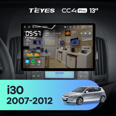 Штатная магнитола Teyes CC4 Pro 8/128 Hyundai i30 1 FD (2007-2012) F2 (13&quot;)