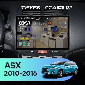 Штатная магнитола Teyes CC4 Pro 8/128 Mitsubishi ASX 1 (2010-2016) F1 Тип-A (13")