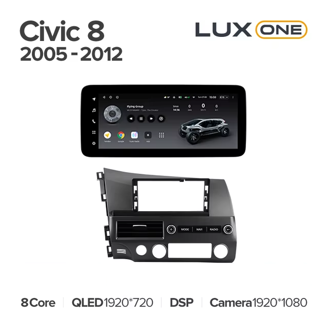 Штатная магнитола Teyes LUX ONE 4/32 Honda Civic 8 FK FN FD (2005-2012)