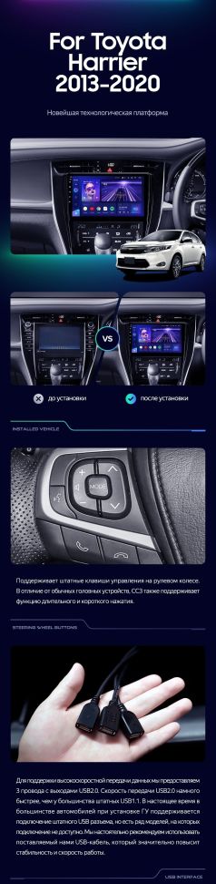 Штатная магнитола Teyes CC3 2K 4/32 Toyota Highlander 1 XU20 (2001-2007)