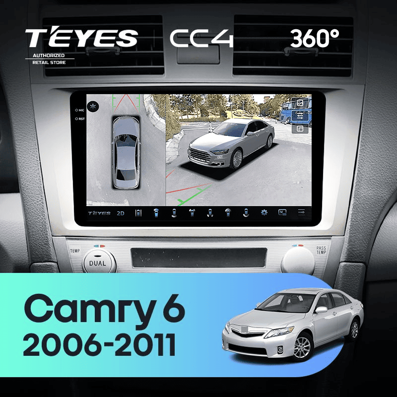 Штатная магнитола Teyes CC4 360 6/64 Toyota Camry 6 XV 40 (2006-2011) F2