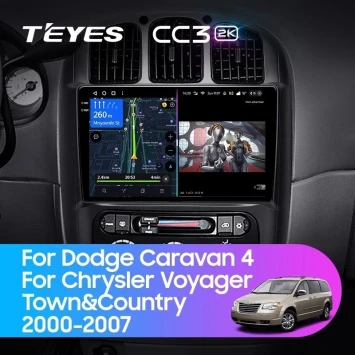 Штатная магнитола Teyes CC3 2K 6/128 Dodge Caravan 4 (2000-2007) Тип-A