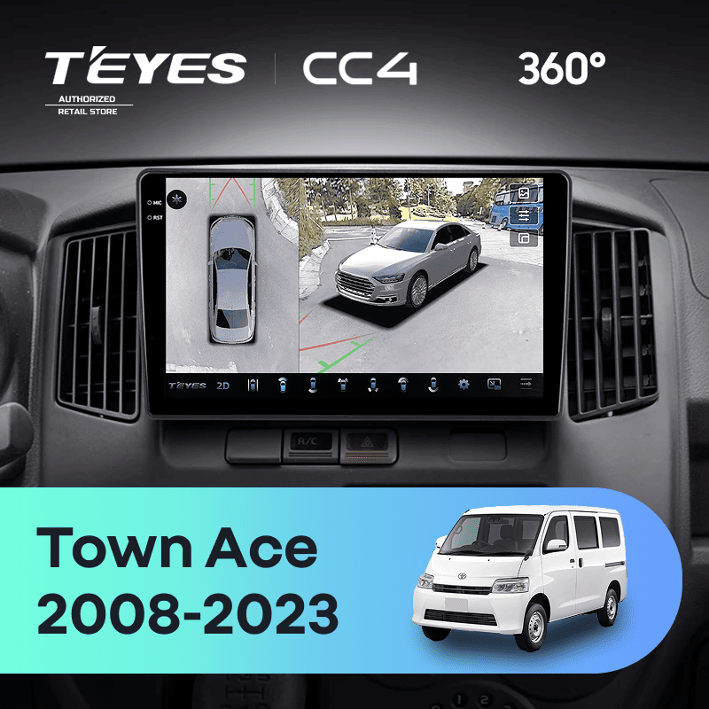 Штатная магнитола Teyes CC4 360 8/128 Toyota Town Ace (2008-2023)