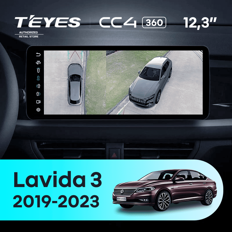 Штатная магнитола Teyes CC4 12.3" 360 8/128 Volkswagen Lavida 3 (2019-2023) F1