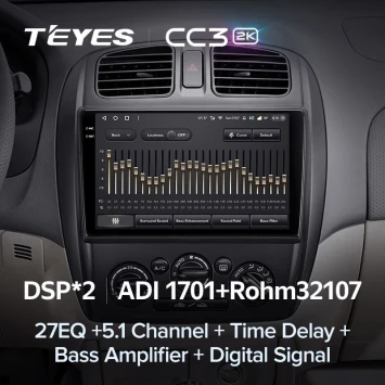 Штатная магнитола Teyes CC3 2K 360 6/128 Mazda 323 BJ (2000-2003)