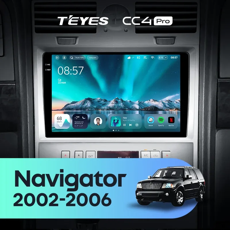 Штатная магнитола Teyes CC4 Pro 12/256 Lincoln Navigator (2002-2006)