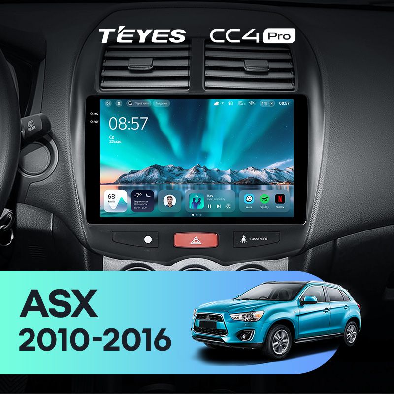 Штатная магнитола Teyes CC4 Pro 8/128 Mitsubishi ASX 1 (2010-2016) Тип-B