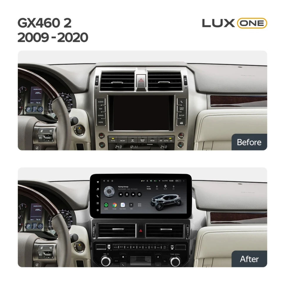 Переходная рамка Lexus GX460 2 J150 (2009-2020) (12,3")