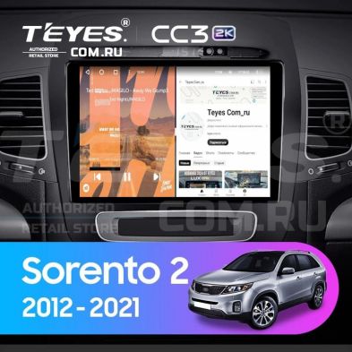 Штатная магнитола Teyes CC3 2K 360 6/128 Kia Sorento 2 II XM (2012-2021) F3 (13&quot;)
