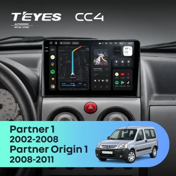 Штатная магнитола Teyes CC4 8/128 Peugeot Partner 1 (2002-2008) (0din)