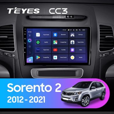 Штатная магнитола Teyes CC3 4/32 Kia Sorento 2 II XM (2012-2021) F3