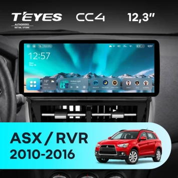 Штатная магнитола Teyes CC4 12.3" 8/128 Mitsubishi RVR (2010-2016) (авто с Rockford)