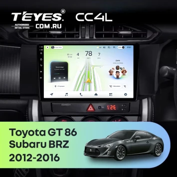 Штатная магнитола Teyes CC4L 6/64 с DTS Toyota GT 86 (2012-2016) Правый руль