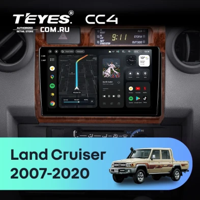 Штатная магнитола Teyes CC4 6/64 Toyota Land Cruiser 70 Series LC 79 (2007-2020) (Дерево)