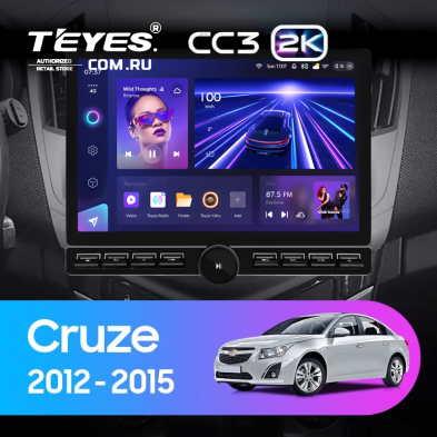 Штатная магнитола Teyes CC3 2K 6/128 Chevrolet Cruze J300 J308 (2012-2015) (13&quot; с кнопками)