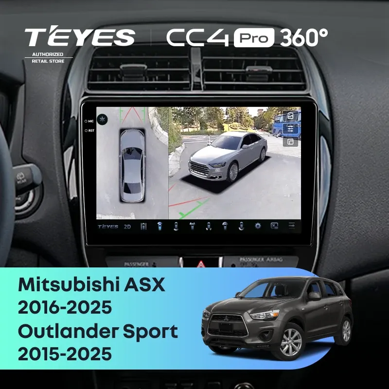Штатная магнитола Teyes CC4 Pro 360 12/256 Mitsubishi ASX (2016-2025) F2