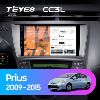 Штатная магнитола Teyes CC3L 4/32 Toyota Prius XW30 (2009-2015)