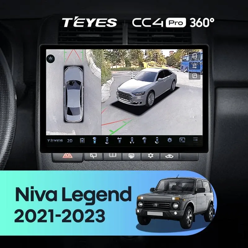 Штатная магнитола Teyes CC4 Pro 360 8/128 Lada Niva Legend (2021-2023) (13")