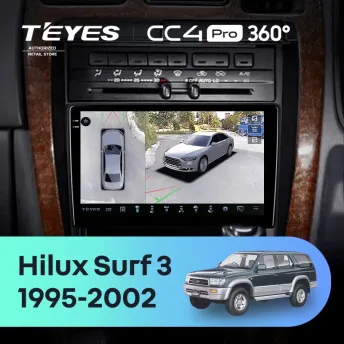 Штатная магнитола Teyes CC4 Pro 360 12/256 Toyota Hilux Surf 3 N180 (1995-2002 ) Правый руль