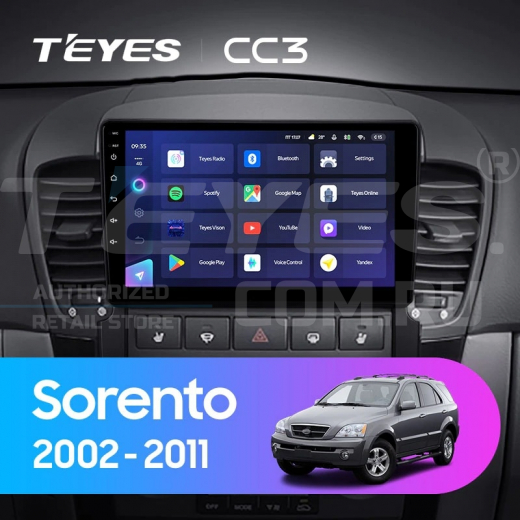 Штатная магнитола Teyes CC3 4/32 Kia Sorento BL (2002-2011) — 