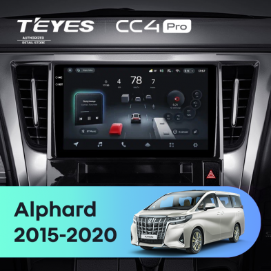 Штатная магнитола Teyes CC4 Pro 12/256 Toyota Alphard H30 (2015-2020)