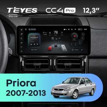 Штатная магнитола Teyes CC4 Pro 12.3" 12/256 LADA Priora 1 (2007-2013) F2