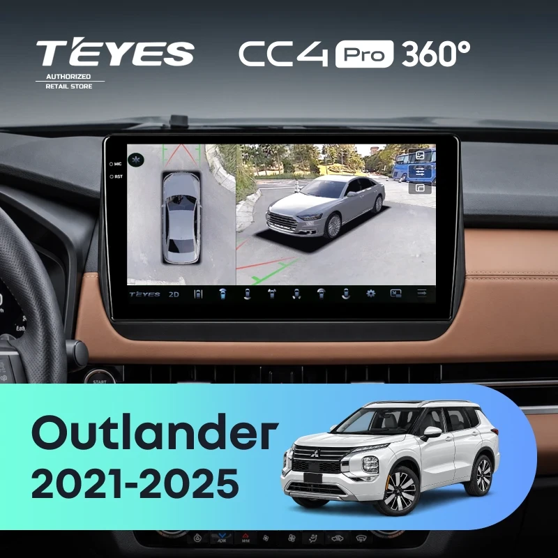 Штатная магнитола Teyes CC4 Pro 360 8/128 Mitsubishi Outlander GN0W (2021-2025) F2