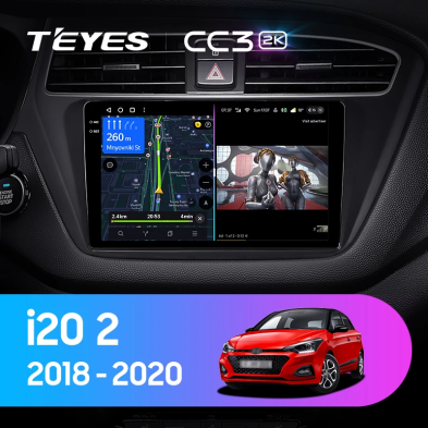 Штатная магнитола Teyes CC3 2K 360 6/128 Hyundai i20 2 GB (2018-2020)
