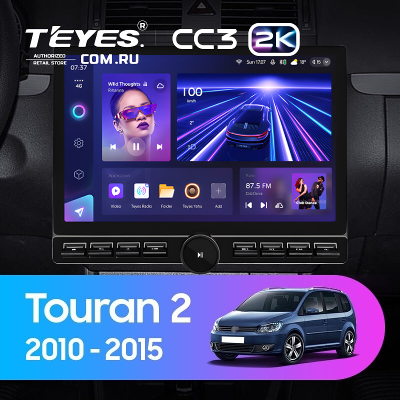Штатная магнитола Teyes CC3 2K 6/128 Volkswagen Touran 2 1T (2010-2015) (13&quot; с кнопками)