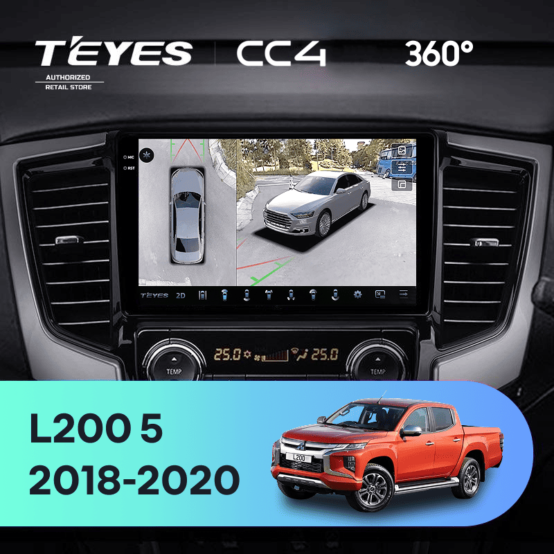 Штатная магнитола Teyes CC4 360 8/128 Mitsubishi L200 5 (2018-2020) F2 Правый руль