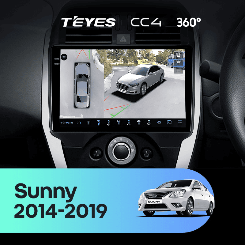 Штатная магнитола Teyes CC4 360 8/128 Nissan Sunny (2014-2019) F2 Правый руль
